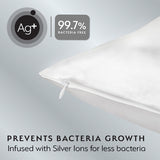 Silver Cloud satin pillowcase white 4 pack (British brand)