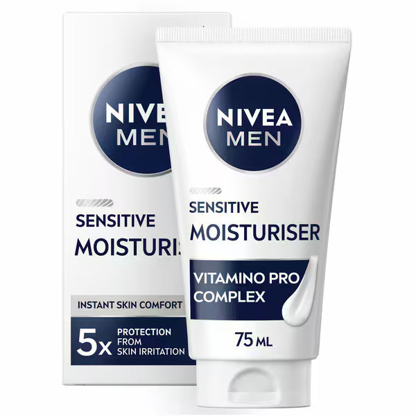 Nivea Men Sensitive Face Moisturiser 75ml, imported from the UK