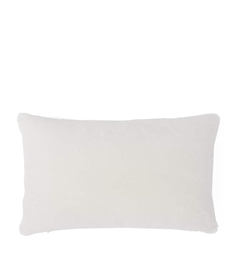 Prada Sheepskin Logo Pillow 50cm x 30cm, imported from the UK