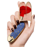 Guerlain Art Deco gilded lipstick case with mirror for Rouge G, UK version