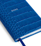 Smythson Mara leather croc-embossed Panama 2026 pocket diary (British brand)