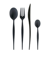 Bugatti Stainless Steel Black Diamond Natura 24-Piece Cutlery Set