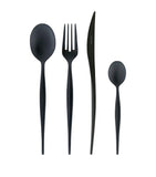 Bugatti Stainless Steel Black Diamond Natura 24-Piece Cutlery Set