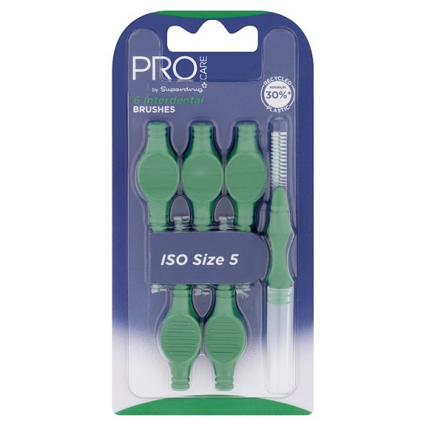 Superdrug Pro Care Interdental Brushes Green 0.8mm x6 GOODS Superdrug
