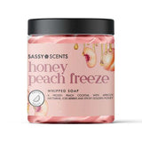 Sassy Scents Honey Peach Freeze Whipped Soap Multi-Use Body Cleanser 115g