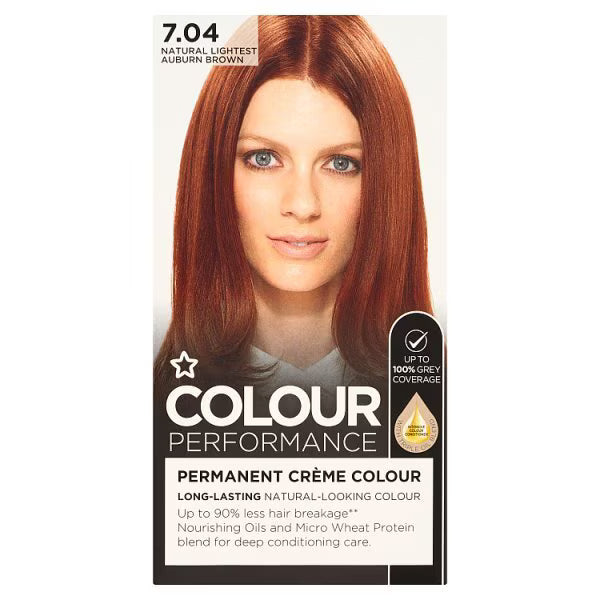 Superdrug Auburn hair dye permanent crème (British brand)