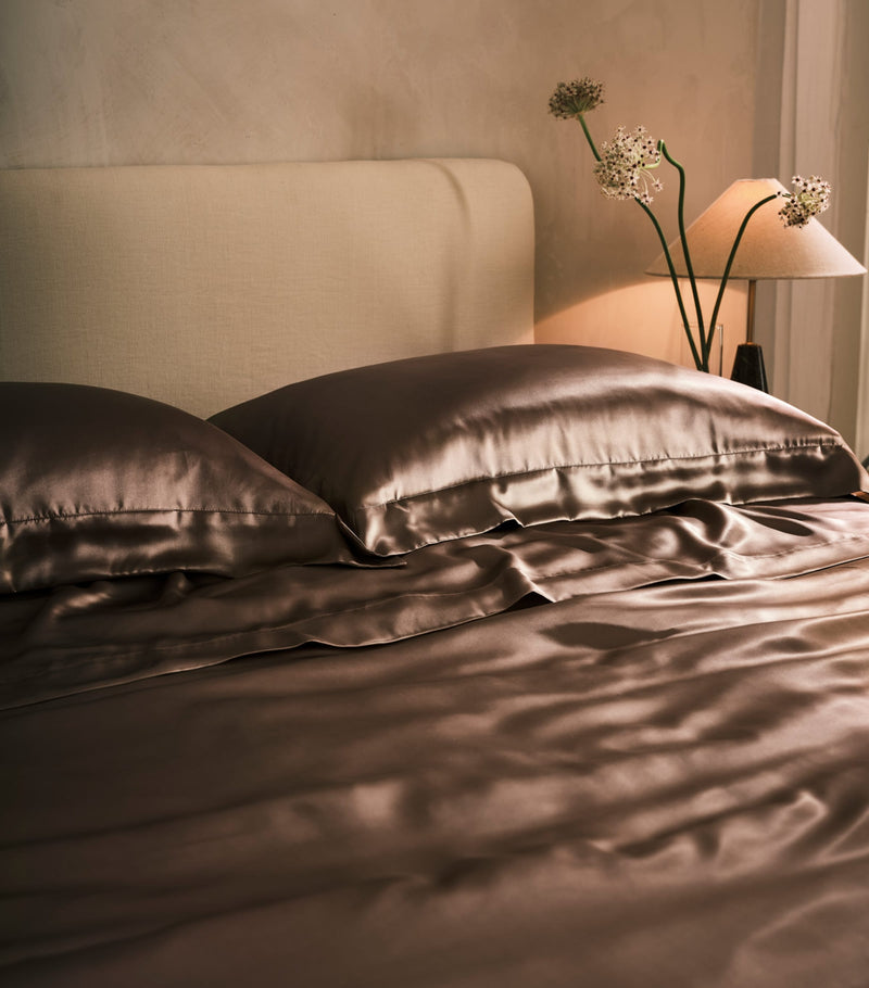 Gingerlily Silk Mocha Oxford Pillowcase 50cm x 75cm, UK version