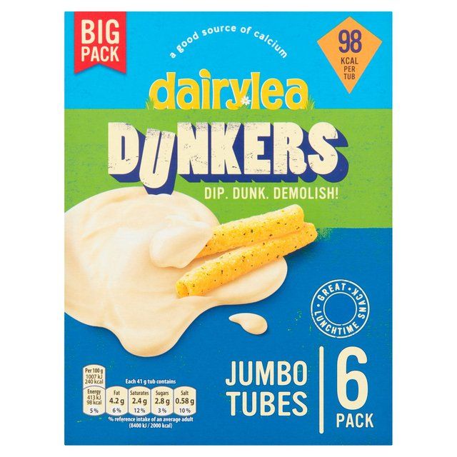Dairylea Dunkers Jumbo Tubes Cheese Snacks 6 x 41g