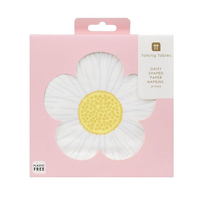 Daisy Shaped Paper Party Napkins 20 per pack