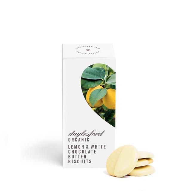 Daylesford Organic White Chocolate Dipped Lemon Biscuits 150g