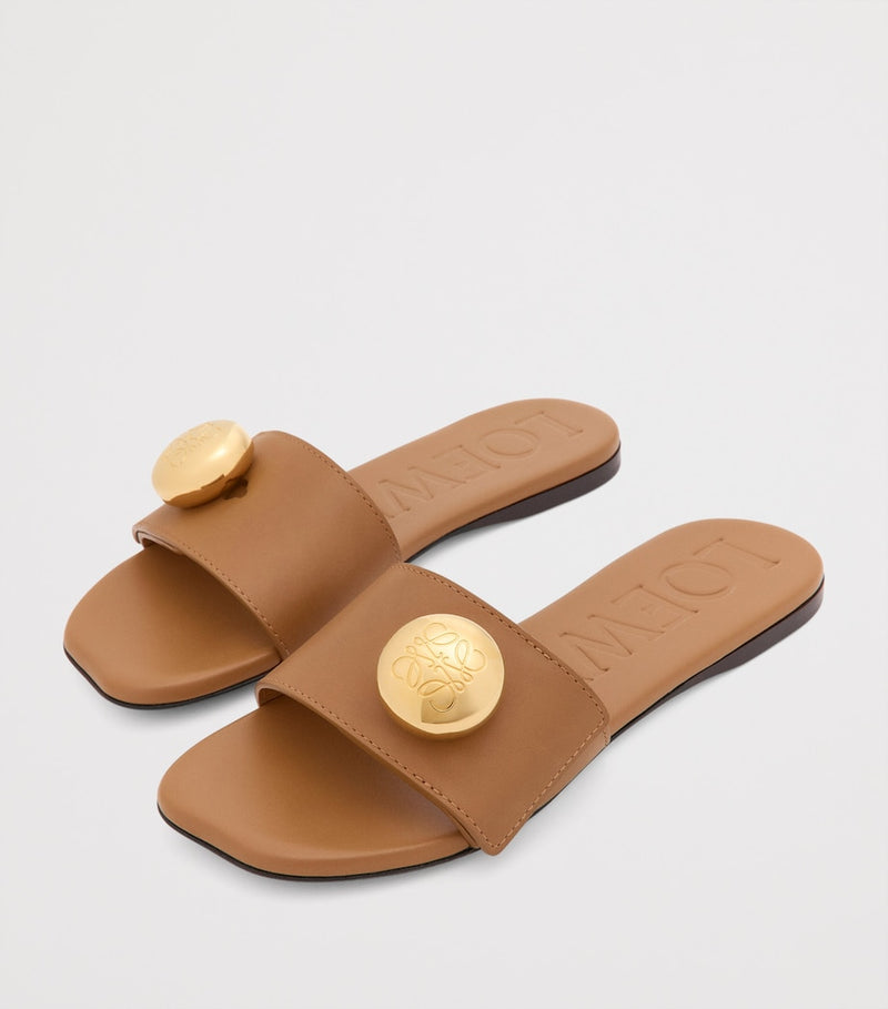 LOEWE Pebble Leather Sandals, UK version