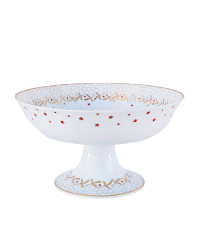 Bernardaud Large Noël Footed Coupe Porcelain Champagne Saucer