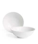 Royal Copenhagen Set of 2 White Fluted Bowls (15cm)