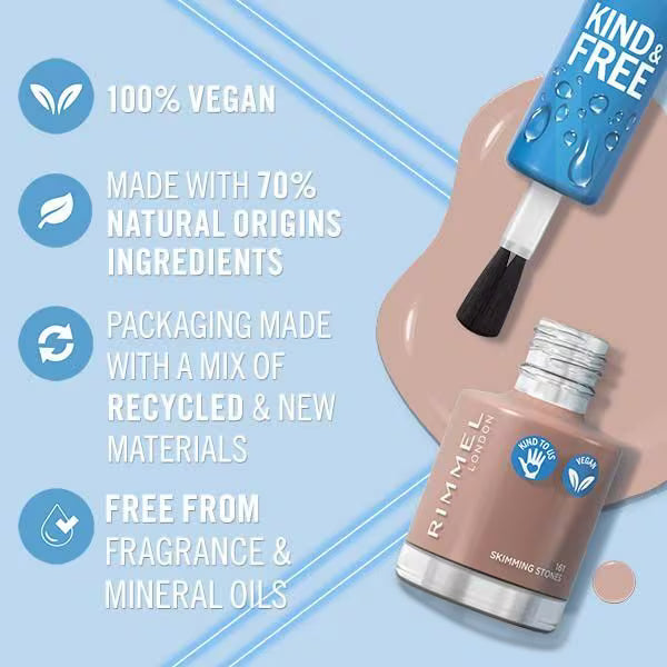 Rimmel Kind & Free Nail Polish Skimming Stones (British brand)
