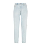 Slim-Fit Coloured Denim Biker Trousers with Multiple Zipped Pockets