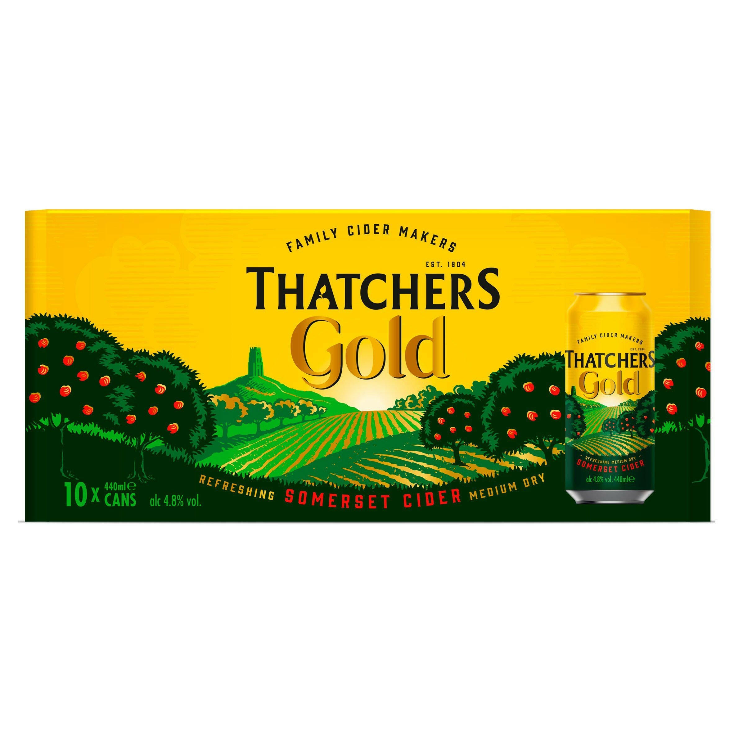 Thatchers Gold Cider 10x440ml GOODS Sainsburys