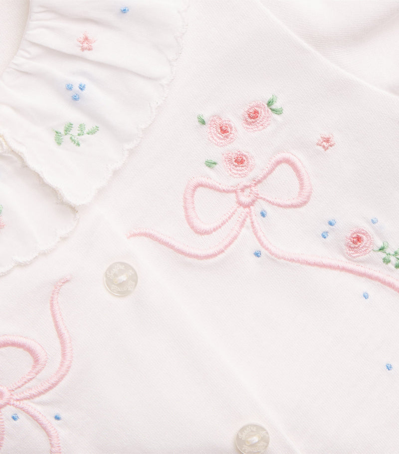 Tartine et Chocolat cotton frill-collar all-in-one 0-24 months (British brand)