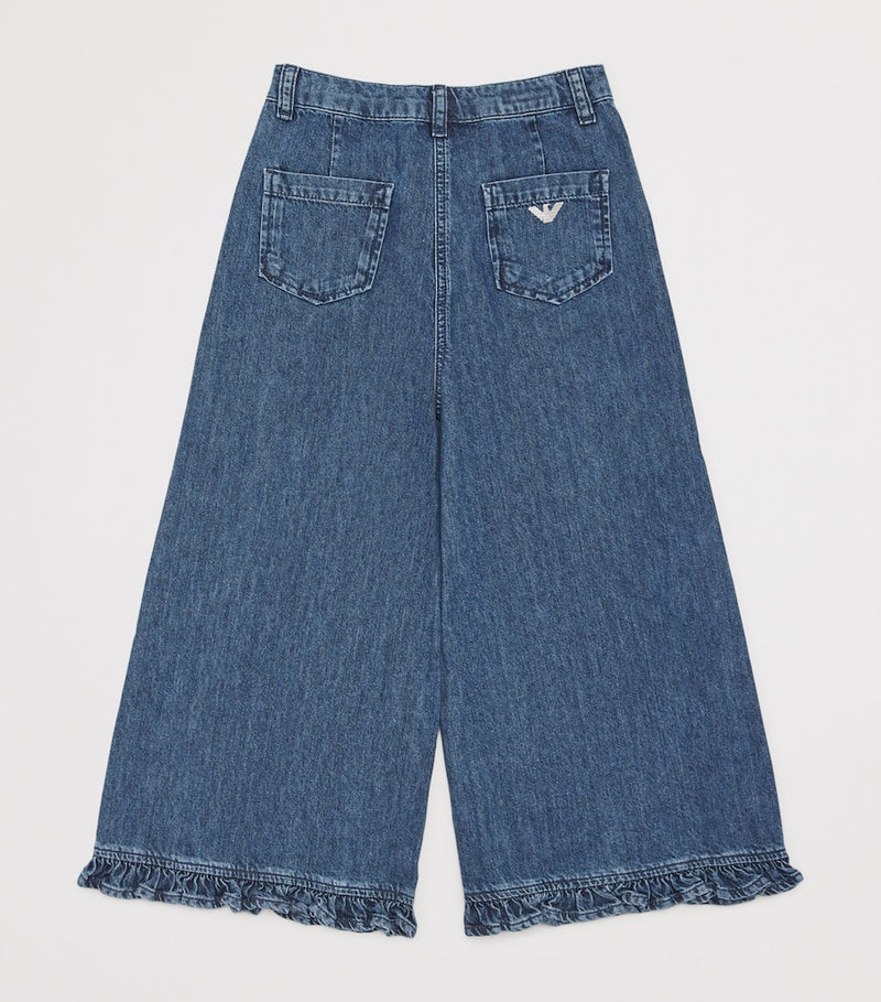 Emporio Armani Kids Ruffle-Hem Flared Jeans 4-14 Years - British product