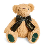 Plush Soft Toy Bear with Golden Thread Detailing and Satin Bow