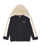 BOSS Kidswear Cotton Stripe Zip-Up Hoodie (4-16 Years)