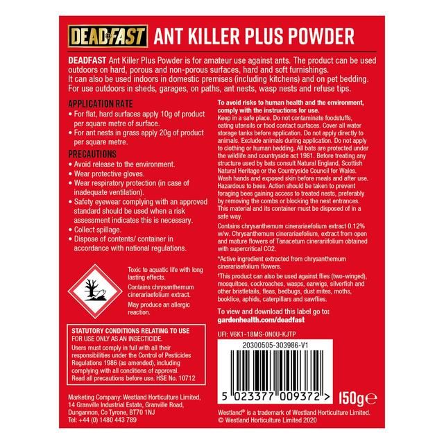 Deadfast Ant Killer Plus Powder150g 150g