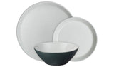 Denby Impression 12 Piece Stoneware Dinner Set - Charcoal