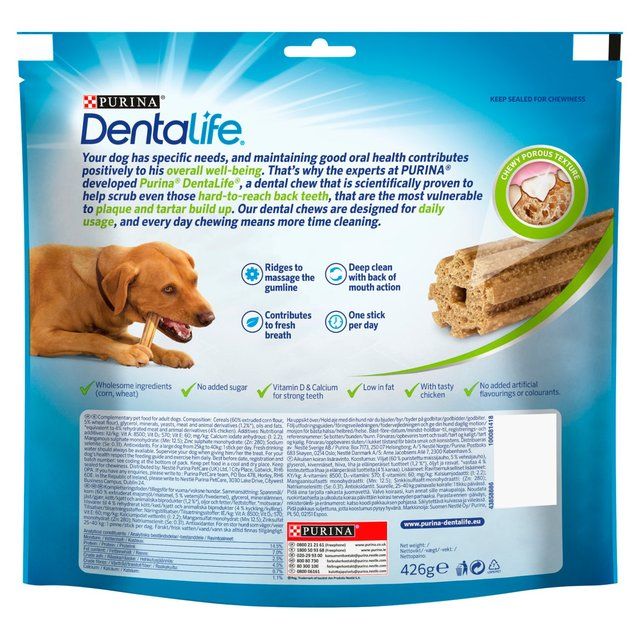Dentalife Large Dental Chicken Dog Chews 12 per pack