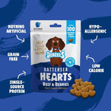 Denzel's Battersea Hearts For Dogs Beef & Berries 90g