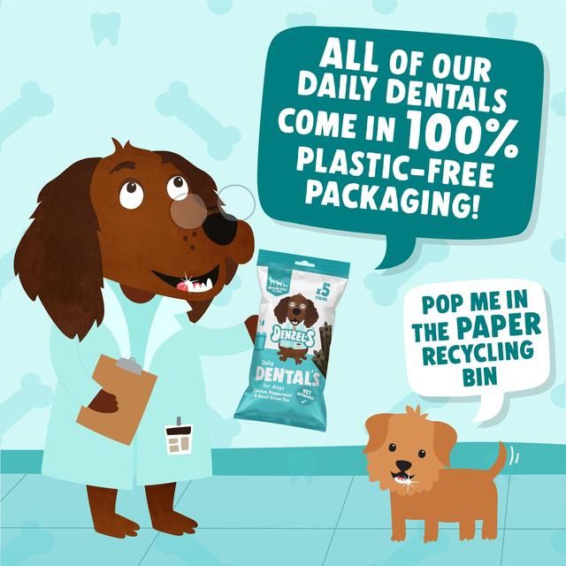 Denzel's Daily Dental Medium Dogs Chicken Peppermint & Decaf Green Tea 100g