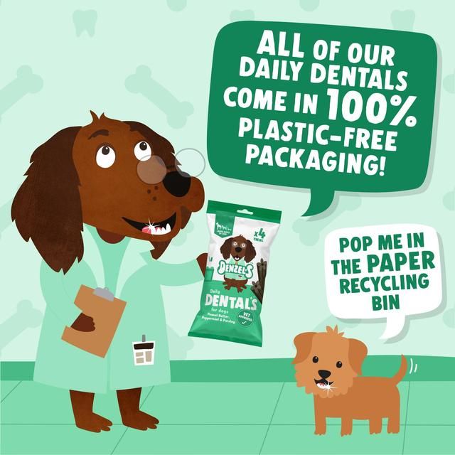 Denzel's Daily Dentals For Large Dogs Peanut Butter Peppermint & Parsley 120g