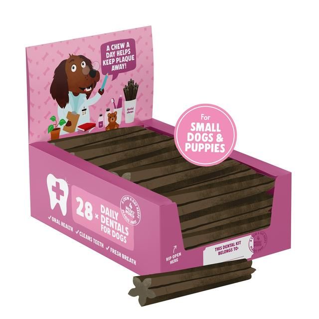 Denzel's Daily Dentals Small Dog/Puppy Salmon Spearmint & Coconut Oil 28 x 30g