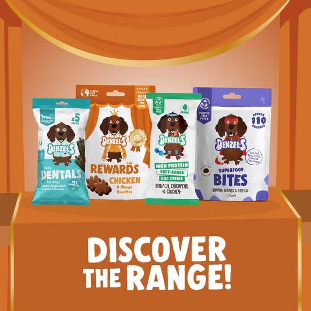 Denzel's Meaty Rewards Chicken & Mango Rosettes Dog Treats 70g