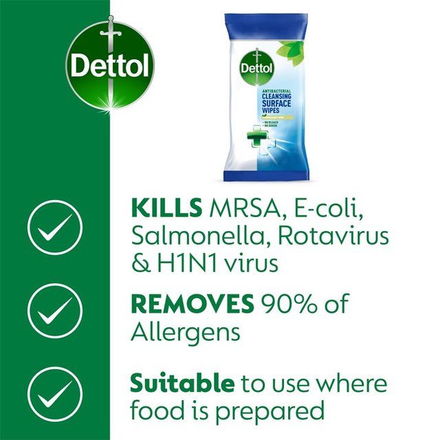 Dettol Antibacterial Biodegradable Multi Surface Cleansing Wipes 3 x 110 per pack