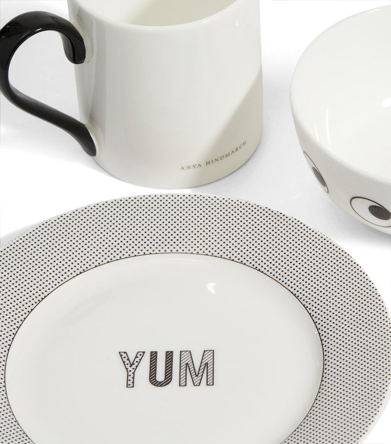 Anya Hindmarch Ceramic Eyes Mug, Bowl and Plate Set
