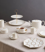 Gold-Trim Fine Bone China Rice Bowl 12.5cm