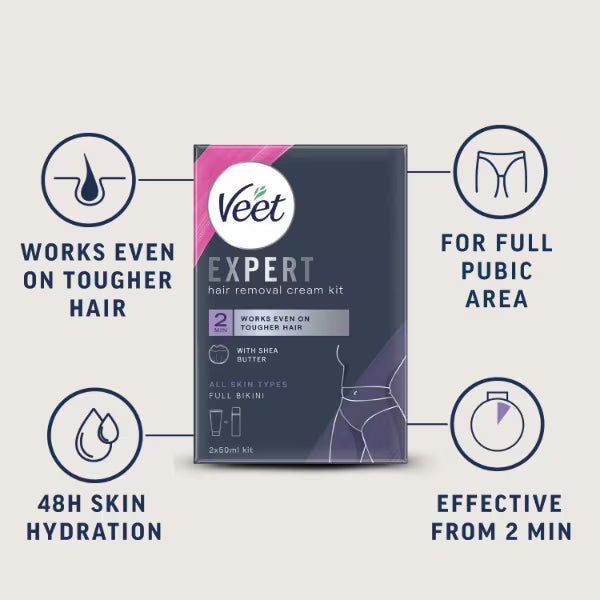 Veet Expert hair removal cream for bikini areas 50ml (British brand)