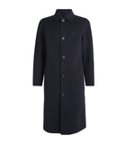 Regular Fit Virgin Wool Overcoat with Notched Lapels