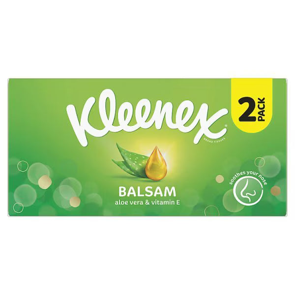 Kleenex Balsam Facial Tissues Twin Pack, UK version