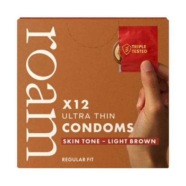 DNR Roam Skin Tone Condoms Light Brown 12 Pack