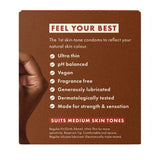 DNR Roam Skin Tone Condoms Medium Brown 12 Pack