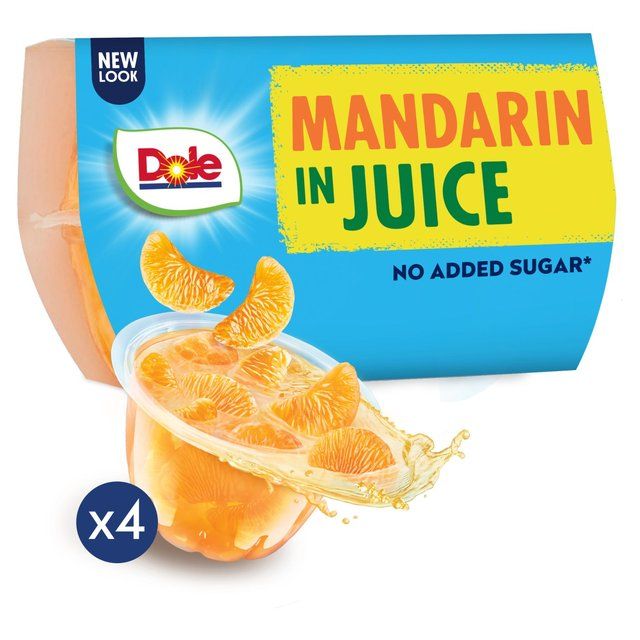 Dole Mandarins In Juice Fruit Pots Multipack 4 x 113g