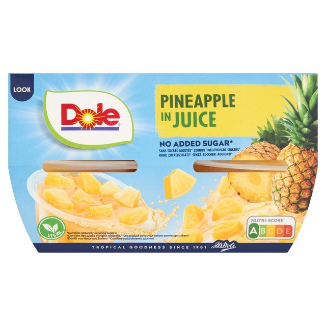 Dole Pineapple In Juice Fruit Pots Multipack 4 x 113g