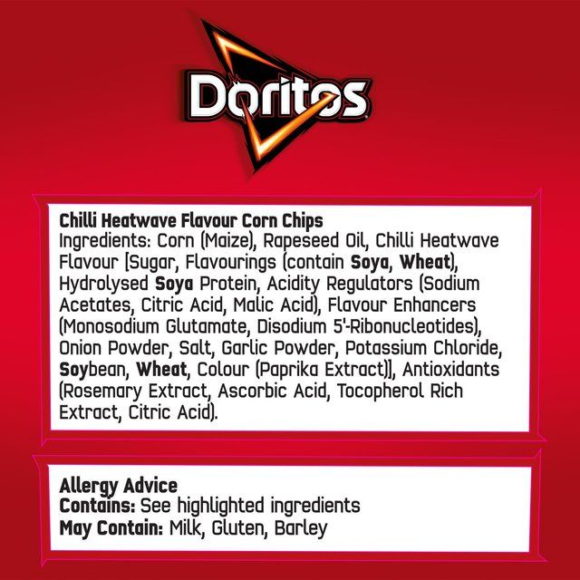 Doritos Chilli Heatwave Tortilla Chips Multipack Crisps 5 per pack