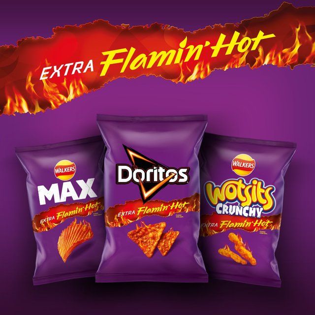 Doritos Extra Flamin' Hot Sharing Bag Snacks 163g