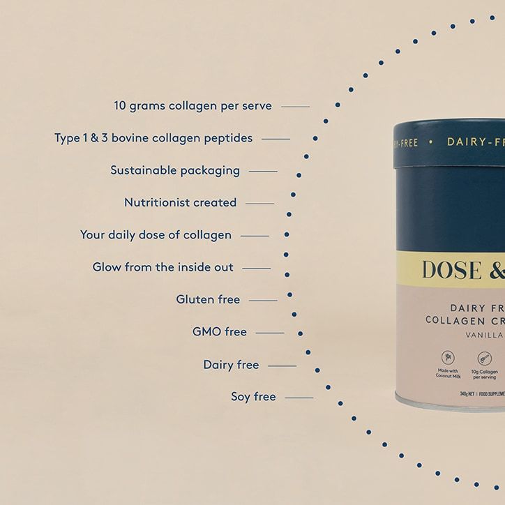 Dose & Co Dairy-Free Collagen Creamer Vanilla 340g