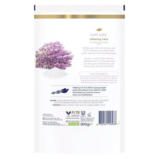 Dove Bath Salts Pouch Relaxing Care Lavender & Chamomile 900g