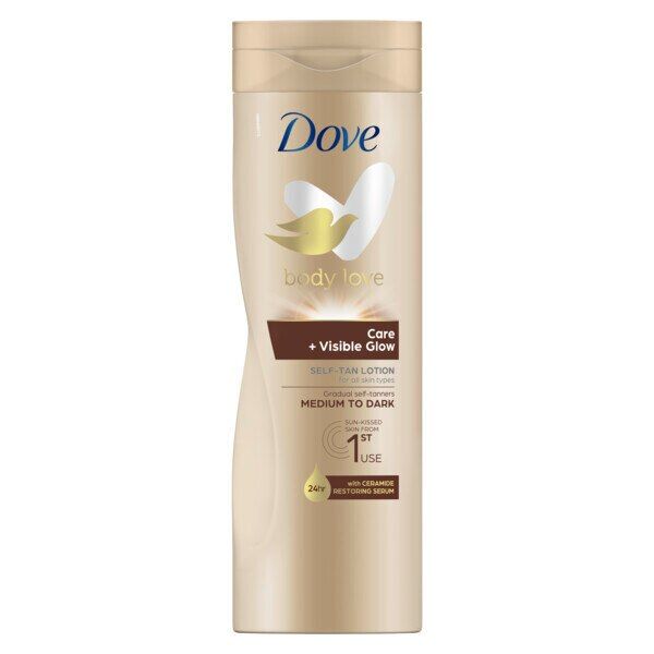 Dove Visibleglow Self Tan Lotion Medium To Dark 400ml