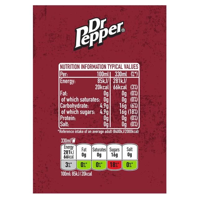 Dr Pepper 18 x 330ml