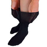 Dr.Socks Extra Wide Bamboo Oedema Socks 6-8 UK Black
