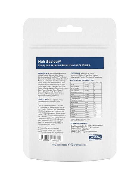 DR.VEGAN Hair Saviour® | 30 Day Supply | 2 Capsules Per Day